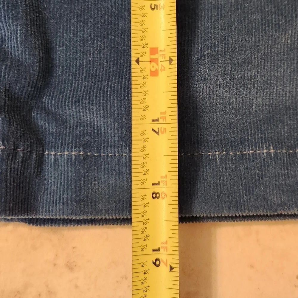 GAP Jeans Stretch Navy Blue Corduroy Mini Skirt‎ Women’s Sz 14 #D916